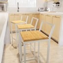 Ver imagem 5 de Jogo 2 Banqueta Alta Balcão Bistrô Branca Confort Industrial Premium Pinus Don Castro Decor Industri