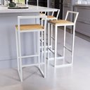 Ver imagem 3 de Jogo 2 Banqueta Alta Balcão Bistrô Branca Confort Industrial Premium Pinus Don Castro Decor Industri