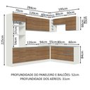 Ver imagem 4 de Armário de Cozinha Completa de Canto 479cm Branco Rustic Glamy Madesa 01