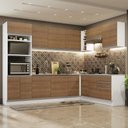 Ver imagem 1 de Armário de Cozinha Completa de Canto 479cm Branco Rustic Glamy Madesa 01