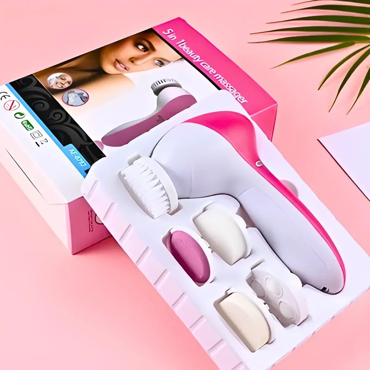 Escova Facial Elétrica Portátil Aparelho de Limpeza Pele - 4