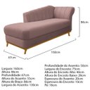 Ver imagem 2 de Kit Diva Recamier Vanessa 160cm Lado Esquerdo e 01 Poltrona Laura Linho Doce Sonho Móveis Rosê