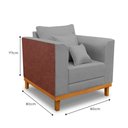 Ver imagem 3 de Poltrona  lat courvim Linho cinza claro