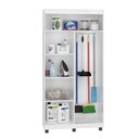 Ver imagem 3 de Multiuso Branco 2 Portas Organizador Lavanderia Prateleira Reforçada 100% Mdf Banheiro Cozinha
