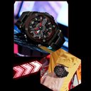 Ver imagem 3 de Relógio Esportivo Multifuncional Masculino Sanda 3170 Vermelho