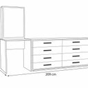 Ver imagem 3 de Cômoda Penteadeira 8 Gavetas Valência