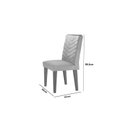 Ver imagem 4 de Mesa Valentina 180 Tampo MDF Canto Reto com 6 Cadeiras Monique Marrom/Off White/Imbuia