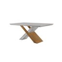 Ver imagem 5 de Mesa Valentina 180 Tampo MDF Canto Reto com 6 Cadeiras Monique Marrom/Off White/Imbuia