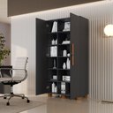 Ver mais imagens de Kit 2 Peças com Escrivaninha Cavalete e Armário Multiuso 100% MDF com Chave