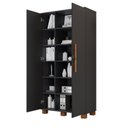 Ver imagem 5 de Kit 2 Peças com Escrivaninha Cavalete e Armário Multiuso 100% MDF com Chave