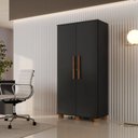 Ver imagem 7 de Kit 2 Peças com Escrivaninha Cavalete e Armário Multiuso 100% MDF com Chave