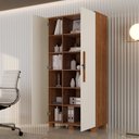 Ver mais imagens de Kit 2 Peças com Escrivaninha Cavalete e Armário Multiuso 100% MDF com Chave