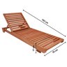 Conjunto de Móveis Sofa, 2 Poltronas, Mesa e 2 Espreguiçadeiras Madeira Maciça - 4