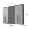 Guarda-roupa 6 Portas 6 Gavetas Hermes 100% - 4