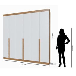 Guarda-roupa Casal 6 Portas 6 Gavetas 100% Mdf Lisboa - 4