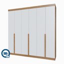 Ver mais imagens de Guarda-roupa Casal 6 Portas 6 Gavetas 100% Mdf Lisboa