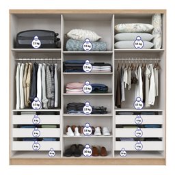 Guarda-roupa Casal 6 Portas 6 Gavetas 100% Mdf Lisboa - 7