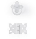 Ver imagem 1 de Kit 30 Unid. 20 Dobradiças + 10 Puxador Rustico: Branco