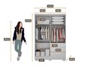 Ver imagem 4 de Guarda Roupa Solteiro com Pés 4 Portas 3 Gavetas - Encant-branco - Móveis Novo Horizonte