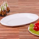 Ver imagem 6 de Kit 2 Travessas Oval Melamina 26x17cm Rasa Buffet Branca Restaurante Salada Petiscos Aperitivos Bar