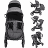 Carrinho para Gemeos Moises Bebe Conforto Kiddo Pair Grafite - 2