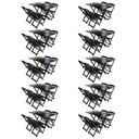 Ver imagem 1 de Kit 10 Conjuntos De Mesa Com 4 Cadeiras De Madeira Dobravel 120X70 Tabaco - Marrom