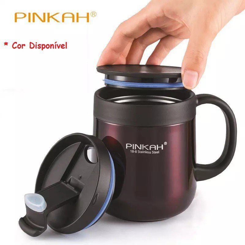 Caneca Térmica Bebida Gelada e Quente Pinkah 460ml - Púrpura - 3