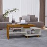 Mesa de Centro Decorativa Lima Tampo Duplo Design Moderno - 1