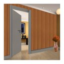 Ver imagem 2 de Painel Ripado em Placa 10,5x270cm (0,28m²) MDF Imbuia Moldufama