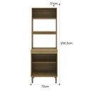 Ver imagem 3 de Paneleiro Torre Quente 70cm 3 Portas 2 Nichos Mel/arenas