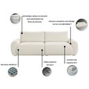 Ver imagem 7 de Sofá Living 3 Lugares Chenille Marrom Tec.2304 Murale 220cm Yescasa