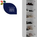Ver imagem 5 de Sapateira Versa Home 1 Porta 5 Prateleiras com Espelho Branco - Telasul