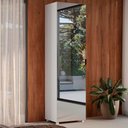 Ver imagem 1 de Sapateira Versa Home 1 Porta 5 Prateleiras com Espelho Branco - Telasul
