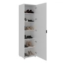 Ver imagem 3 de Sapateira Versa Home 1 Porta 5 Prateleiras com Espelho Branco - Telasul