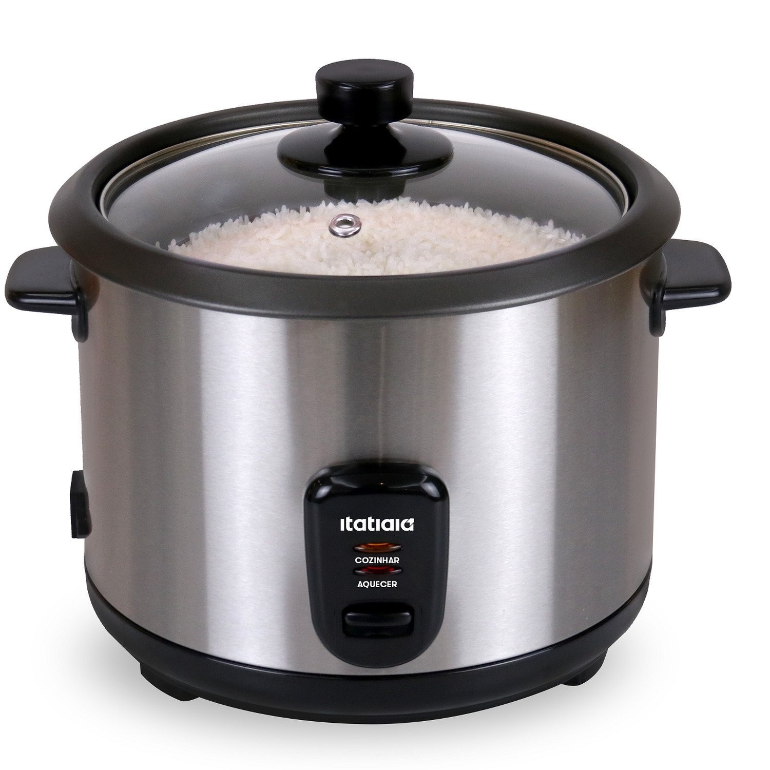 Panela de Arroz Elétrica Midi Itatiaia - 1,5l 500w Inox com Preto