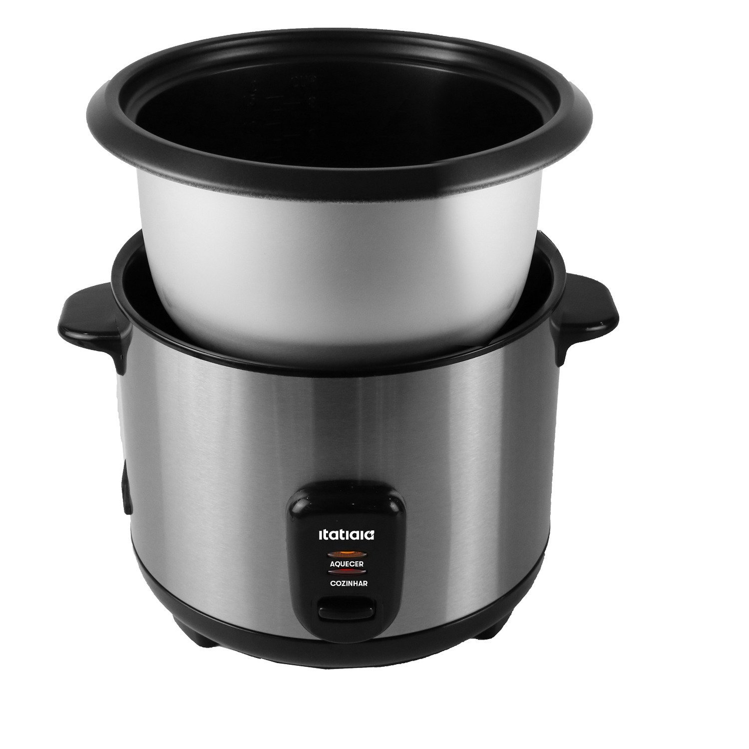 Panela de Arroz Elétrica Midi Itatiaia - 1,5l 500w Inox com Preto - 6