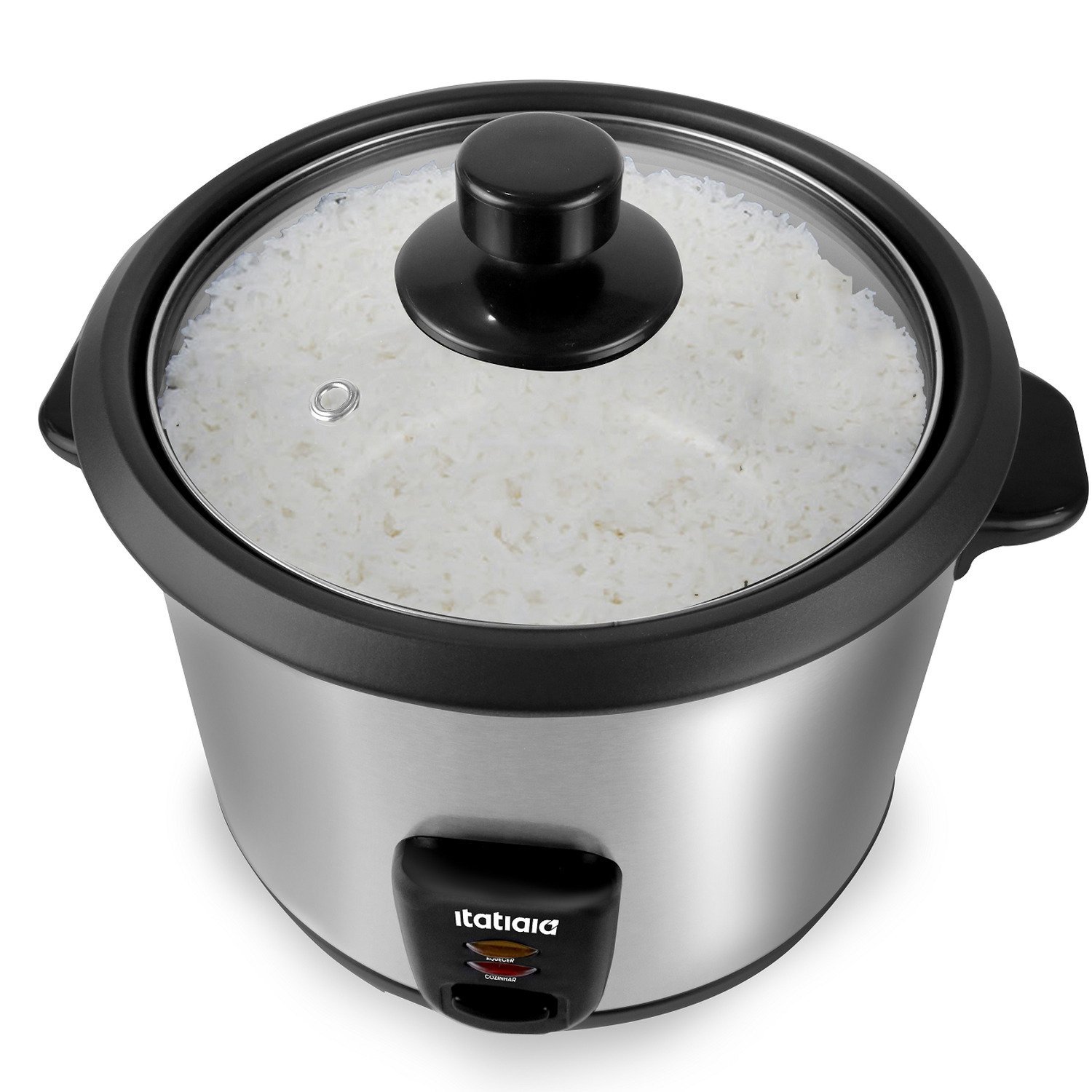 Panela de Arroz Elétrica Midi Itatiaia - 1,5l 500w Inox com Preto - 4