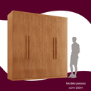 Ver imagem 5 de Guarda Roupa Casal Amsterdã 100% MDF 4 Portas 3 Gavetas