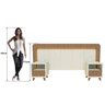 Cabeceira Casal Queen com 2 Mesas de Cabeceira Led 3000k e Tomadas 100% Mdf Mabel - 5