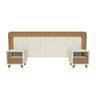 Cabeceira Casal Queen com 2 Mesas de Cabeceira Led 3000k e Tomadas 100% Mdf Mabel - 2