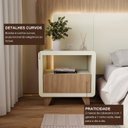 Ver imagem 6 de Cabeceira Casal Queen com 2 Mesas de Cabeceira Led 3000k e Tomadas 100% Mdf Mabel