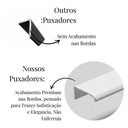 Ver imagem 4 de Kit 20 Puxador Port Gavet Móveis Cozinha Drop Alumínio 125mm - Branco