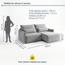 Ver imagem 3 de Sofá Cama Reclinável sem Caixa 180cm Tóquio