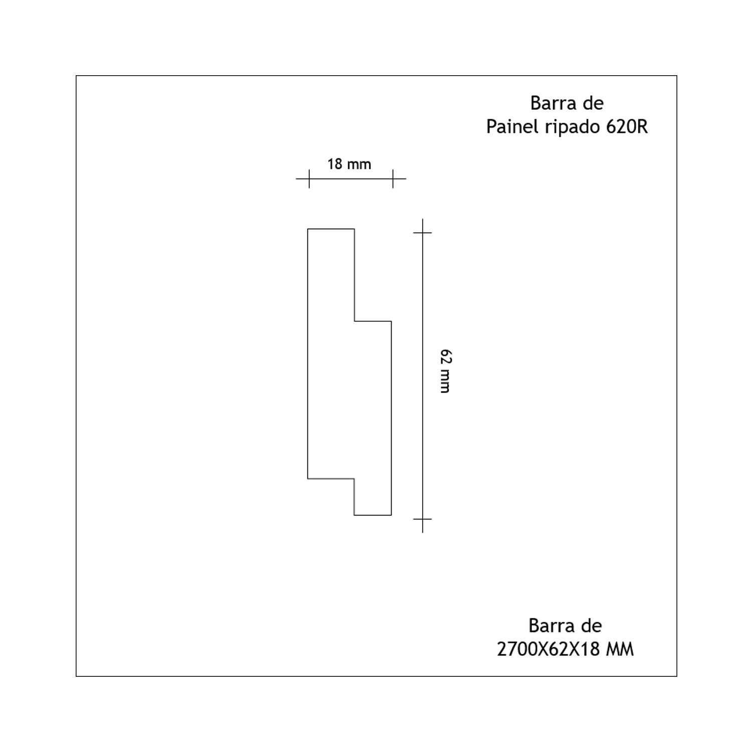 Painel Ripado 270cm X 6,2cmx 18mm - 3