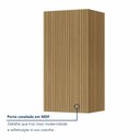 Ver imagem 6 de Armário Aéreo 1 Porta Rainha 40cm 100% MDF Marrom/Nature