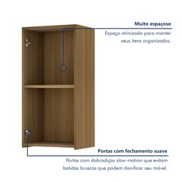 Armário Aéreo 1 Porta  Rainha 40Cm 100% Mdf - 4