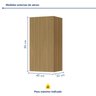 Armário Aéreo 1 Porta  Rainha 40Cm 100% Mdf - 6