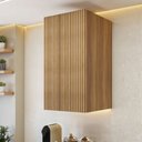 Ver imagem 1 de Armário Aéreo 1 Porta Rainha 40cm 100% MDF Marrom/Nature