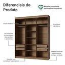Ver imagem 5 de Guarda-roupa Closet 4 Gavetas 180cm Venus Madesa