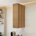 Ver imagem 1 de Armário Aéreo 1 Porta Rainha 20cm 100% MDF Marrom/Nature